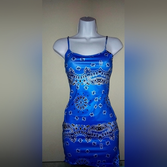 Bandana Print Mini Dress - Picture 6 of 7